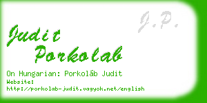 judit porkolab business card